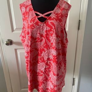 D & Co Orange Short Sleeved Blouse Size 3X